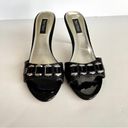 White House | Black Market WHBM | Black Heeled Mules Sz 7 Photo 6