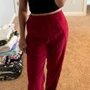 Vintage Red Suede Pants Size 4 Photo 0