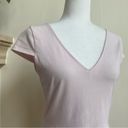 Victoria's Secret  Pink Pleated Peplum Cap Sleeve Zipper Open Back Size S Knit Top Photo 5