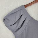 Gap  Maternity Womens Dress Size S Gray Puff Sleeve Exposed Back Zip Stretch Midi Photo 10