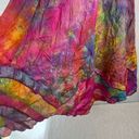 Denim 24/7 NWOT Rainbow Tie Dye Halter Flare Dress Colorful Beading Size 30W Photo 4