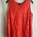 Alfani  Lace Overlay Tank with Scallop Hem Plus Size 14 Photo 7