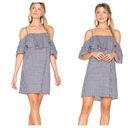 Amanda Uprichard  Marise Dress Navy Gingham Ruffle Photo 1