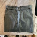 BB Dakota  by Steve Madden Vegan Leather High Waisted Belted Mini Skirt 4 Photo 3