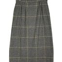 Pendleton  Virgin Wool Houndstooth Pencil Skirt Black Yellow White Size 12 Photo 0