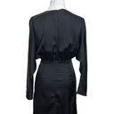 AQ/AQ  Madison Plunge Neck Satin Maxi Dress Black Side Slit Women’s Size 0 Photo 6