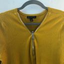 INC  International Concepts Sweater Gold Yellow Zipper V Neck Ribbed Sz XL NWT Photo 3