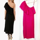 Tuckernuck  Pomander Place X Florencia One Shoulder Ruffle Midi Dress Fuchsia Photo 3