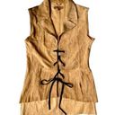 Arden B Vintage Y2K  Western Country Cowgirl Suede Leather Lace Up Vest Small Photo 0