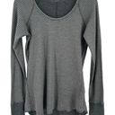 Lululemon  Open Your Heart Reversible Long Sleeve Shirt Size 2 4 Gray Stripe Photo 1