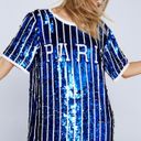 Nasty Gal Sequin Stripe Baseball Dress Photo 0