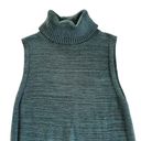 Banana Republic  Sleeveless Turtleneck Sweater Green High Low Hem Size Medium Photo 1