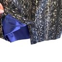 Tahari  Blue White Print Royal Blue Lining Short Pencil Skirt Size 4 Photo 3