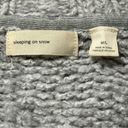 Anthropologie Sleeping on Snow  Women’s Size M L Heather Gray Chunky Wrap Sweater Photo 5