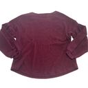 Jun & Ivy  Shirt Womens XX Small Maroon Red Floral Embroidered Long Sleeve Knit Photo 1