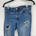 American Eagle  Super Stretch High Waist Jegging Size 4 Distressed and destroyed Photo 1