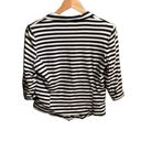 Monteau  Black/White Striped Knit Blazer. Size Medium. Photo 3