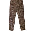 White House | Black Market  Brown Zebra Mid Rise Skinny Crop Jeans WHBM ~ Women's 4 Photo 2