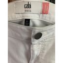 CAbi  Trouser Jeans White Womens Size 10 Zip Solid Denim Flared Leg Stretch 5880L Photo 2