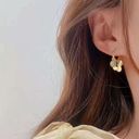 Metal Disc Tassel Gold Hoop Earrings for Women Photo 3