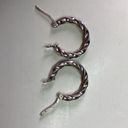 Twisted Vintage 925 Silver  Hoop Earrings Photo 7