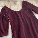 BB Dakota Burgundy Christmas Holiday Sequin Cocktail Dress NWT Photo 7