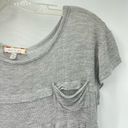 Edge Eri + Ali Womens Scoopneck Shirt Short Sleeve Raw  Stretch Pocket Gray Small Photo 7