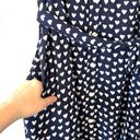 Draper James  Navy Blue Heart Print Button Down Maxi Dress Size 8 Photo 6