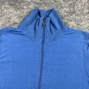 Danskin NWOT  Now XL 16/18 Blue Full Zip Shirt Long Sleeve Blue Collared Vintage Photo 4