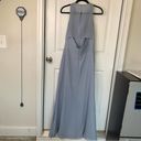 Hayley Paige Occasions Hayley Paige blue bridesmaid dress 5714 maxi chiffon size 8 wedding guest modest Photo 5