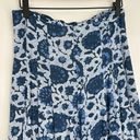 Free People Womens Blue Floral Pleated Front Cropped Wide Leg Pants Size Medium Photo 4