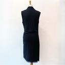 Twisted Kobi Halperin Maureen  Black Faux Wrap Jersey Dress Size Large Photo 4