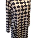 Boden USA Boden MIA Jersey Knit Tunic Dress Sz. 12 Navy Cream Printed Scoop Neck Career Photo 3