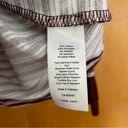 Talbots  Striped Metallic Ruffle Cuff Burgundy Long Sleeve Shirt Size Medium Photo 3