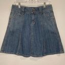 Gap  Jeans cotton denim kick flare mini skirt 4 Photo 0