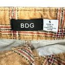 Urban Outfitters BDG  Sybale Gold Red Plaid Corduroy Mini Skirt size 6 Preppy Photo 2