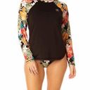 Hurley New Women’s  Floral Long Sleeve Rash Guard Photo 0