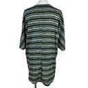 Say Anything  Green Stripe Cardigan Open Front Top Medium Photo 2