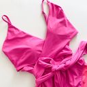 Aerie Tall Pink Wrap One Piece Swimsuit Photo 3