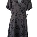 Scarlett 41 Hawthorn  Gray Black Floral Flutter Sleeve Mini Dress S Small NWT Photo 4