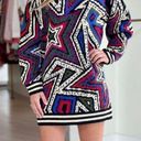 Farm Rio  Star Mini Sweater Dress Photo 0