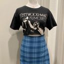 Brandy Melville NWT  John Galt California PacSun Light Blue Plaid Cara Mini Skirt Photo 3