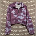 Forever 21 Purple Camo Crop Athletic Half Zip Pullover Jacket Photo 0