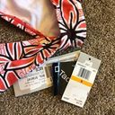 Jag jeans NEW NWT  Coral Red ? Brown Tropical Floral Y2K 00s Bikini BOTTOM Small Photo 1