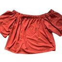 Essue  Burnt Orange Off the Shoulder Cropped Top M Photo 0