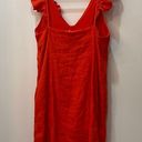 Karlie orange red  boutique dress button ruffle button front size Large Photo 6