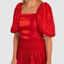 Koch NWT  Logan Puff Sleeve Crop Top in Flame Red Photo 0