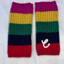 Coach  Colorblock Striped Wool Alpaca Blend Arm Warmers Photo 1