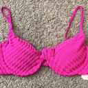 Good American  Jacquard Demi Cup Bikini Top in Hawaiian Pink—Size 5 (XXL) Photo 1