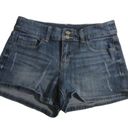 Victoria's Secret VS  Hipster Medium Distressed Washed Women Blue Jean Shorts 4 Photo 0